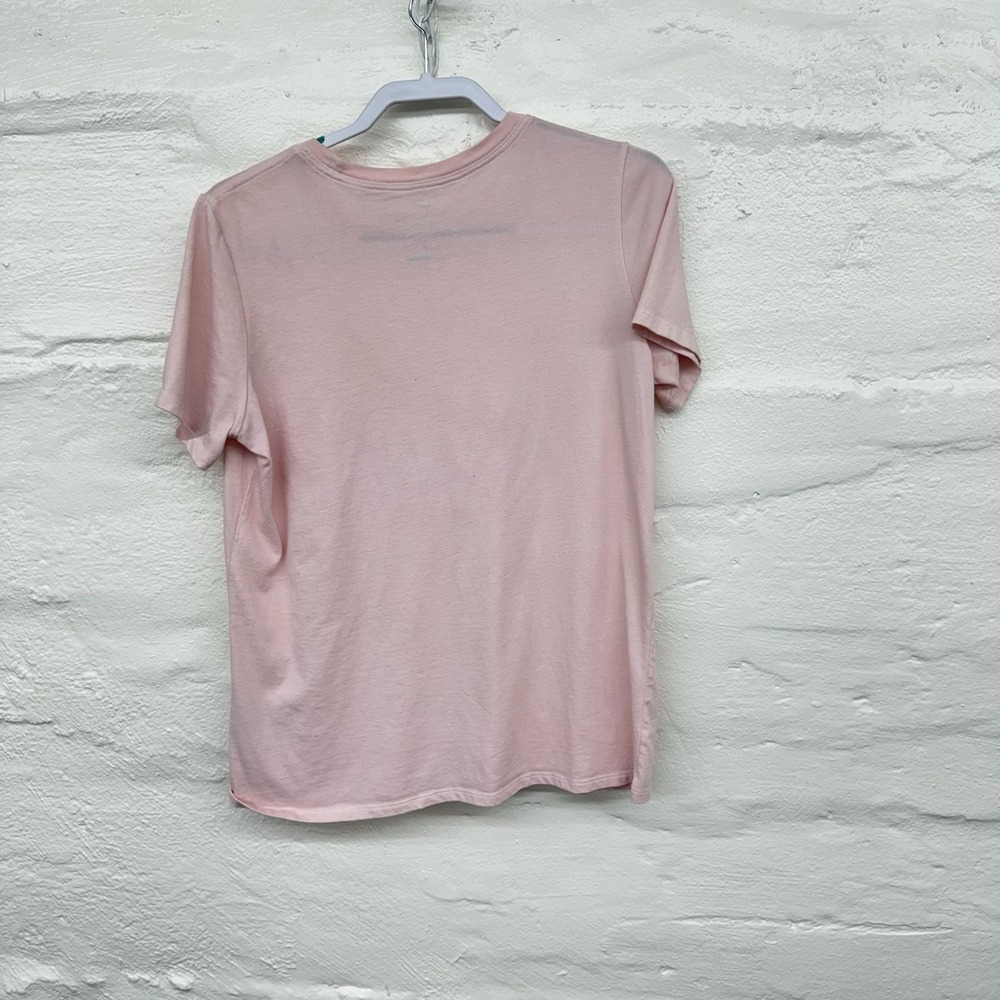 Nike Air Society Tee  Pink Dri Fit  60%cotton‎ Large Large Logo - Picture 2 of 4